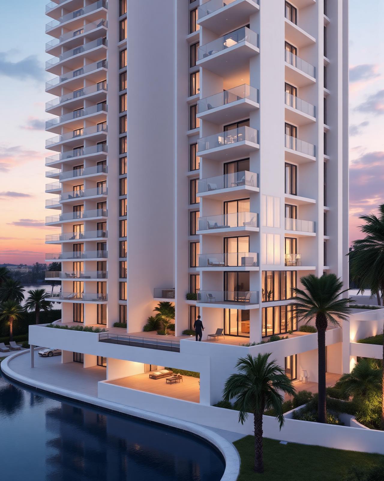 Architectural render of Abad Lakeview Heights tower